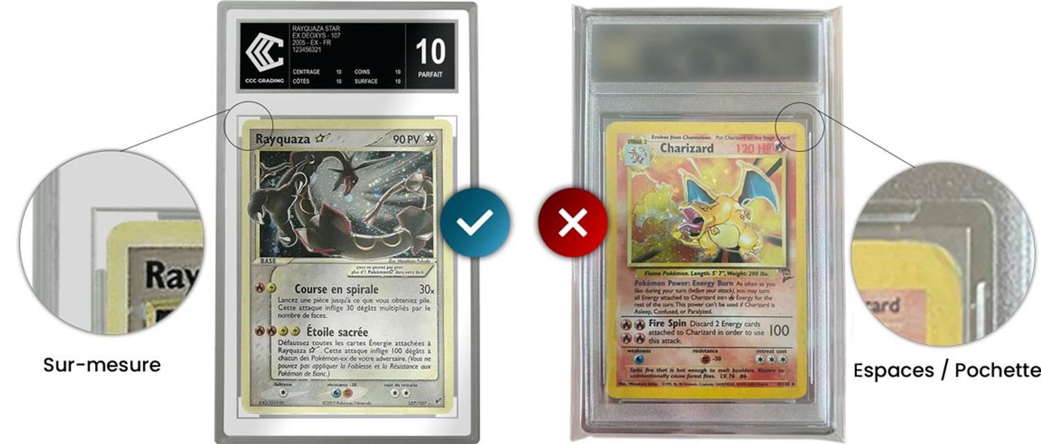 Comparaison de l'&eacute;paisseur des bo&icirc;tiers d'authentification de carte