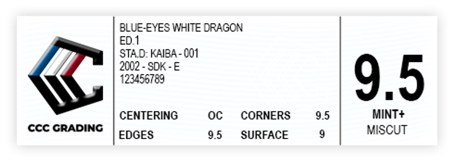 Miscut error card CCC Grading